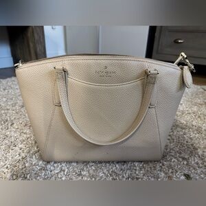 Kate Spade Beige Leather Satchel
